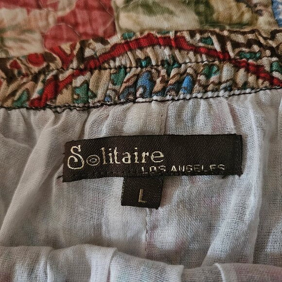 Solitaire Tiered Maxi Skirt Sz L - Picture 6 of 8